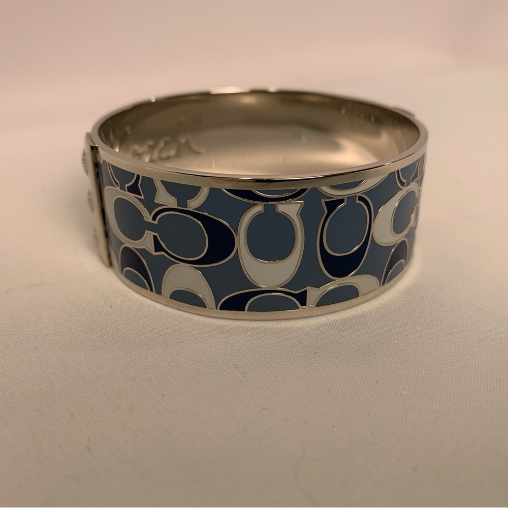 Coach Blue Silver Bangle Bracelet - Picture 4 of 10